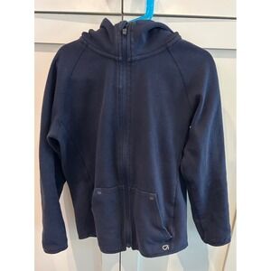GapFit Full Zip Hoodie Jacket Navy Blue Activewear‎ kids Size L